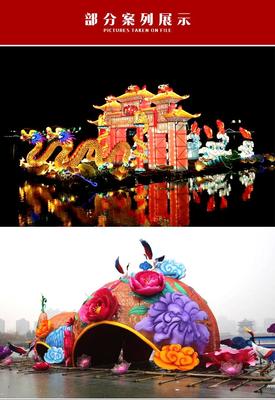 中秋燈展場景布置 扇子造型花燈點亮佳節，廠家打造民間工藝與互聯網融合的戶外景觀